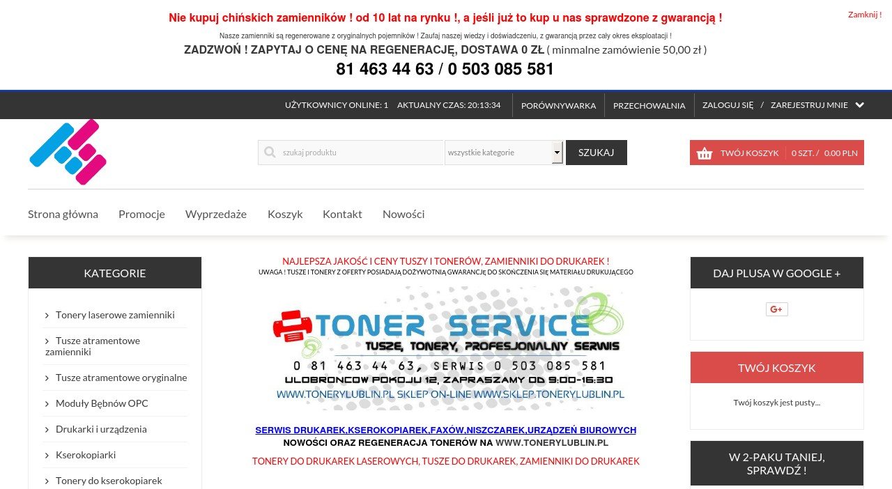 Toner Service – Sklep internetowy