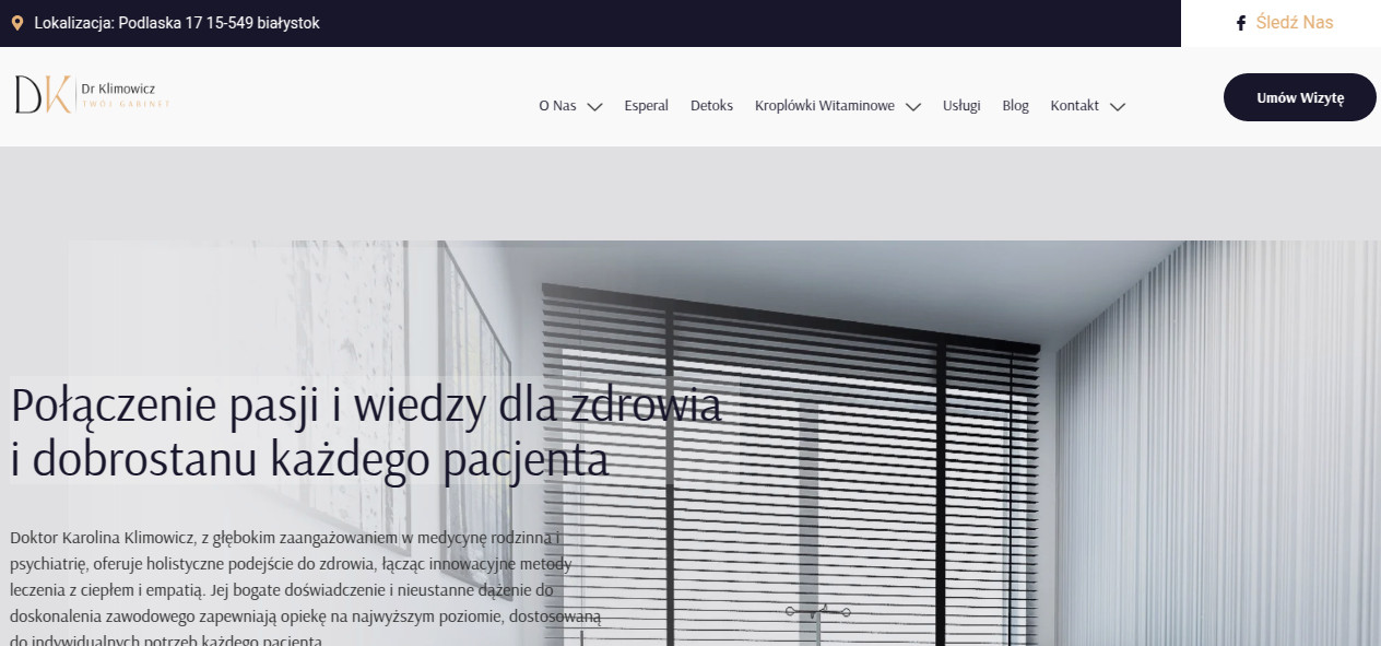 Doktor Klimowicz detoks alkoholowy wszywka esperal kroplówki witaminowe Białystok