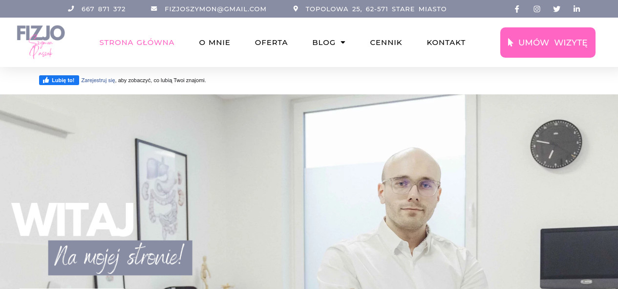 FIZJO Szymon Paszek – fizjoterapeuta Konin | rehabilitacja