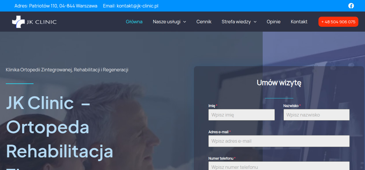 JK Clinic – ortopeda i rehabilitacja