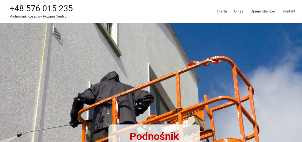 Podnośnik Koszowy Poznań Centrum – wynajem z operatorem