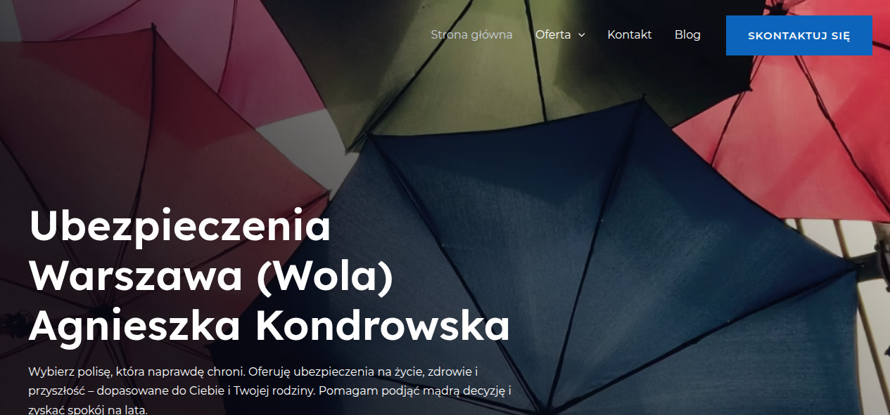 Ubezpieczenia na Życie i Zdrowie Warszawa | Agnieszka Kondrowska