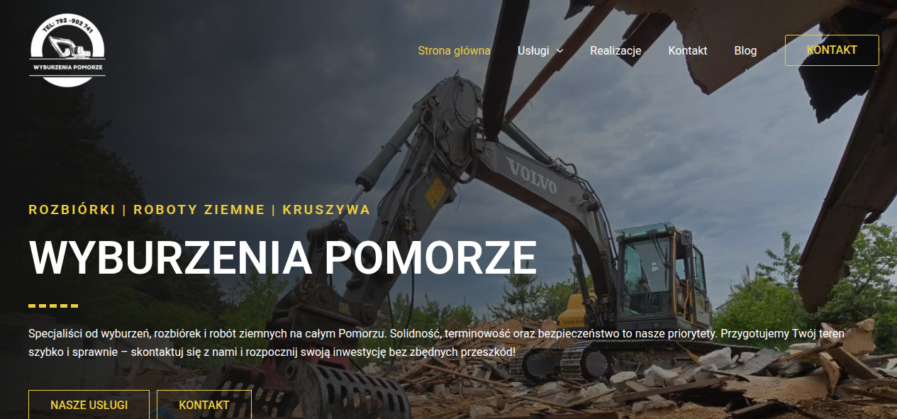 Wyburzenia Pomorze – kruszywa, roboty ziemne, rozbiórki