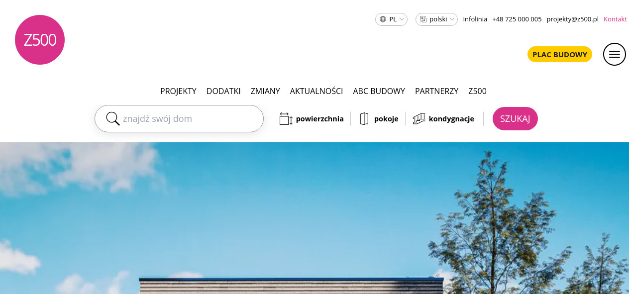 Z500 projekty domów